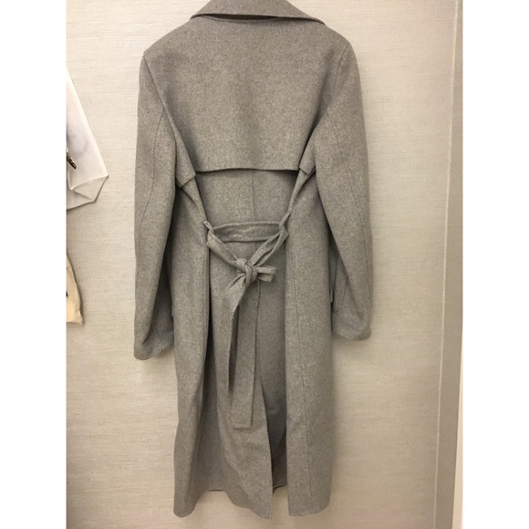French brand Sinequanone Gray Trench Coat Sz S - Picture 8 of 8